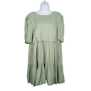 Altar'd State Baby Doll Olive Dress